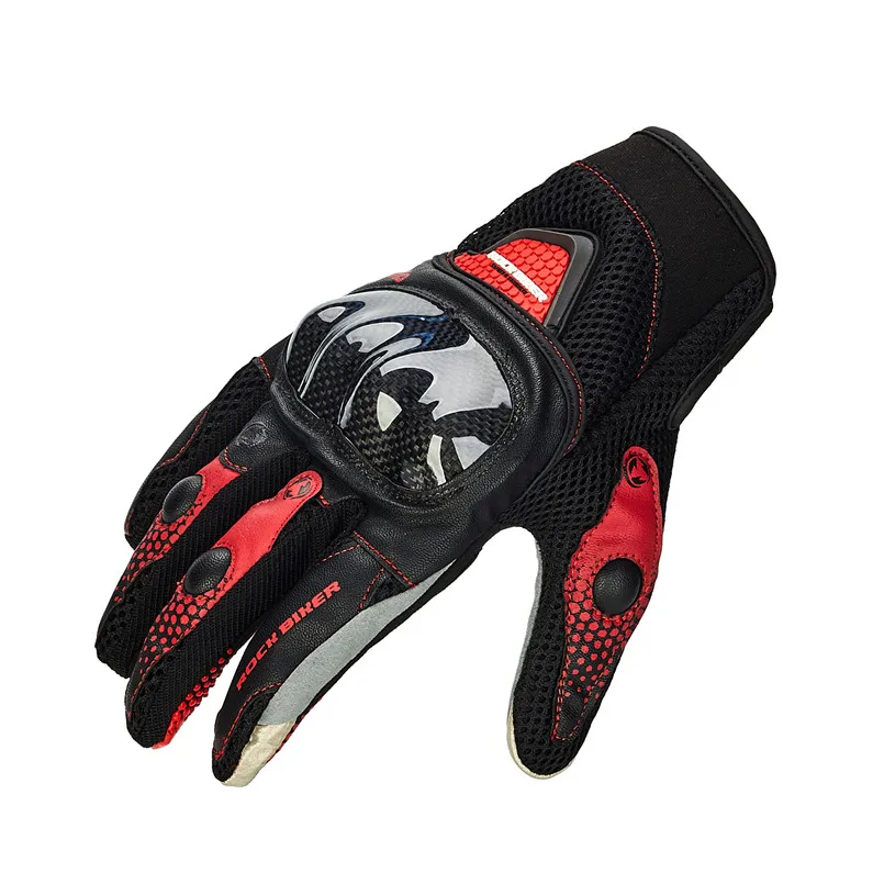 Рок Байкер сенсорный экран носимые Dains moto rcycle перчатки guantes moto cross luva moto alpine stars moto rcycle racing велосипедные перчатки - Цвет: Красный