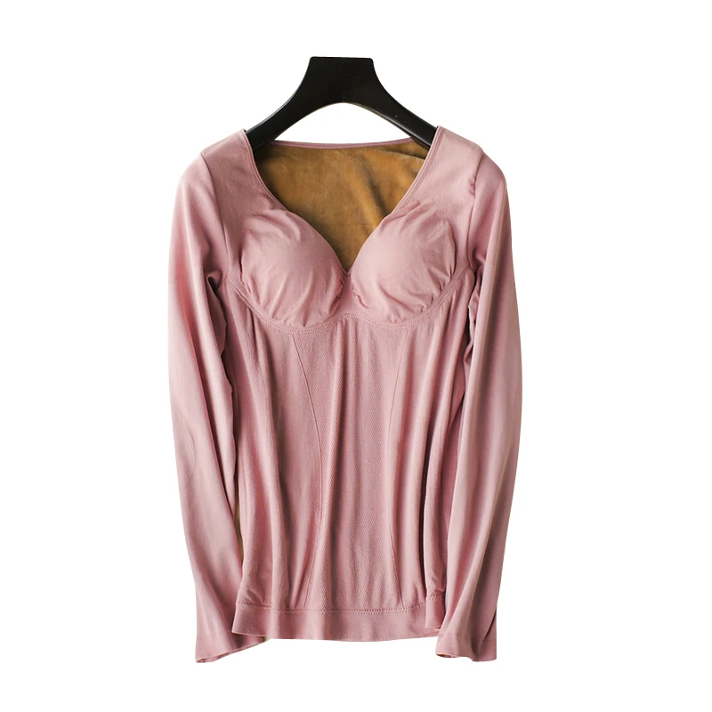 LadiesWinterWarmUnderwearFemaleThickLongSleevedCashmereModal