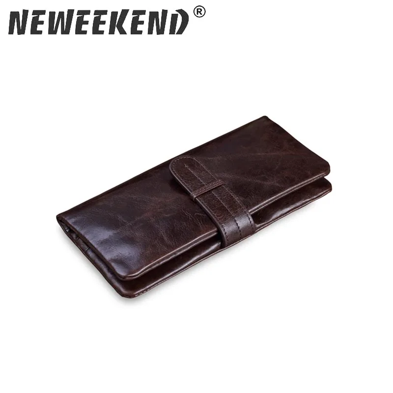 

General-purpose Retro Wallet Clutch Genuine Leather Brand Wallet Male Organizer Cell Phone Clutch Bag Long Coin Purse 9037