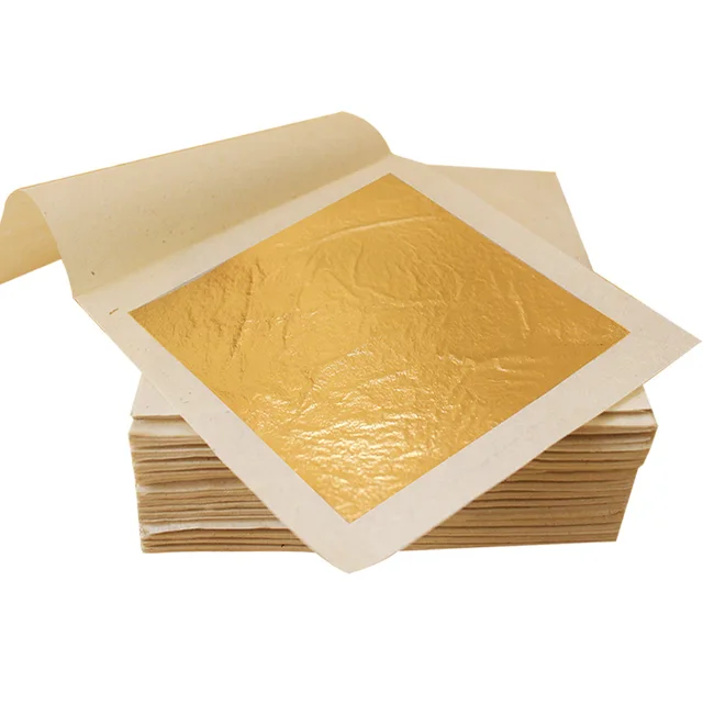 24k gold leaf gilding 4 33cm 100 sheets edible gold leaf gilding and how to use gold leaf sheets