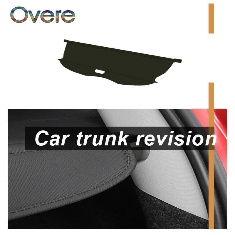

Overe 1Set Car Rear Trunk Cargo Cover For Mitsubishi Pajero Sport 2012 2013 2014 2015 Black Security Shield Shade Accessories