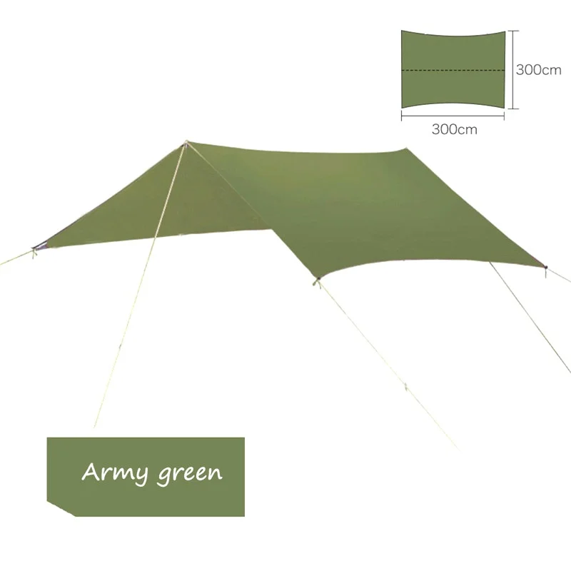 

Outdoor multi-purpose camping awning waterproof sunscreen beach shade tent light thin mat mat floor cloth