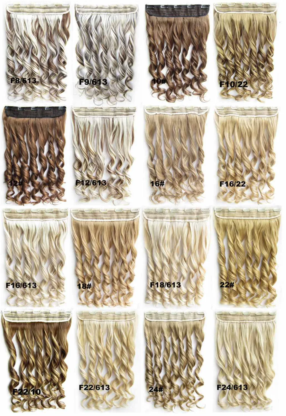 Girlshow, 5 клипов, синтетические волосы для наращивания, волнистые, женский парик, волосы шиньон-хвост, 87 цветов, 130 г, 60 см, 1 шт