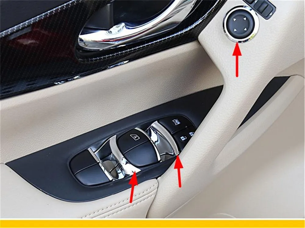 Для Renault Koleos 2016 до 2018 Almera Sylphy Teana Tiida хромированный автомобильный переключатель