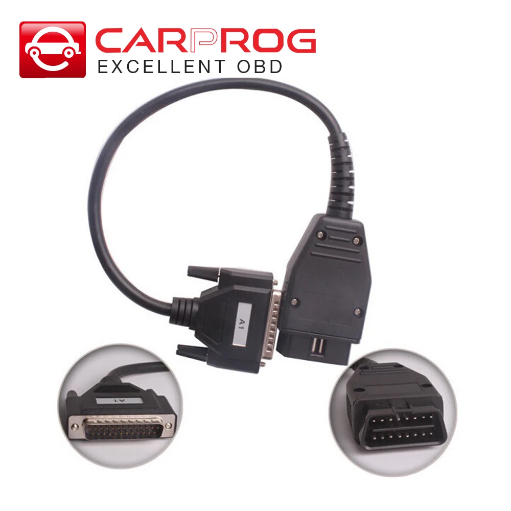 

High Quality Carprog A1 Cable Main cable OBD II obd2 Adapter for Car-prog Free Shipping