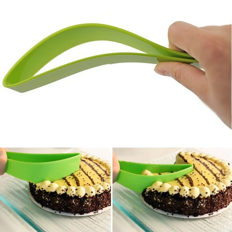 

New Cake Cutting Tools Slice Knife Kitchen Gadget Cake Pie Slicer Sheet Guide Cutter Server Bread P15