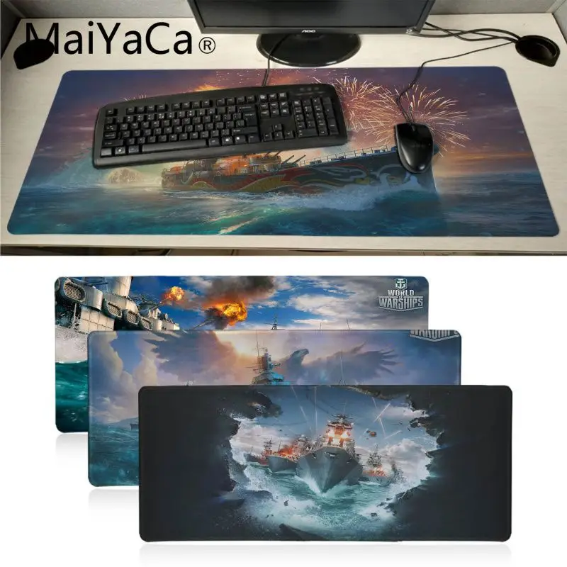 

Maiyaca World of Warships Anti-Slip Durable Rubber Computermats Large Lockedge alfombrilla gaming Mouse pad gamer Computer mat