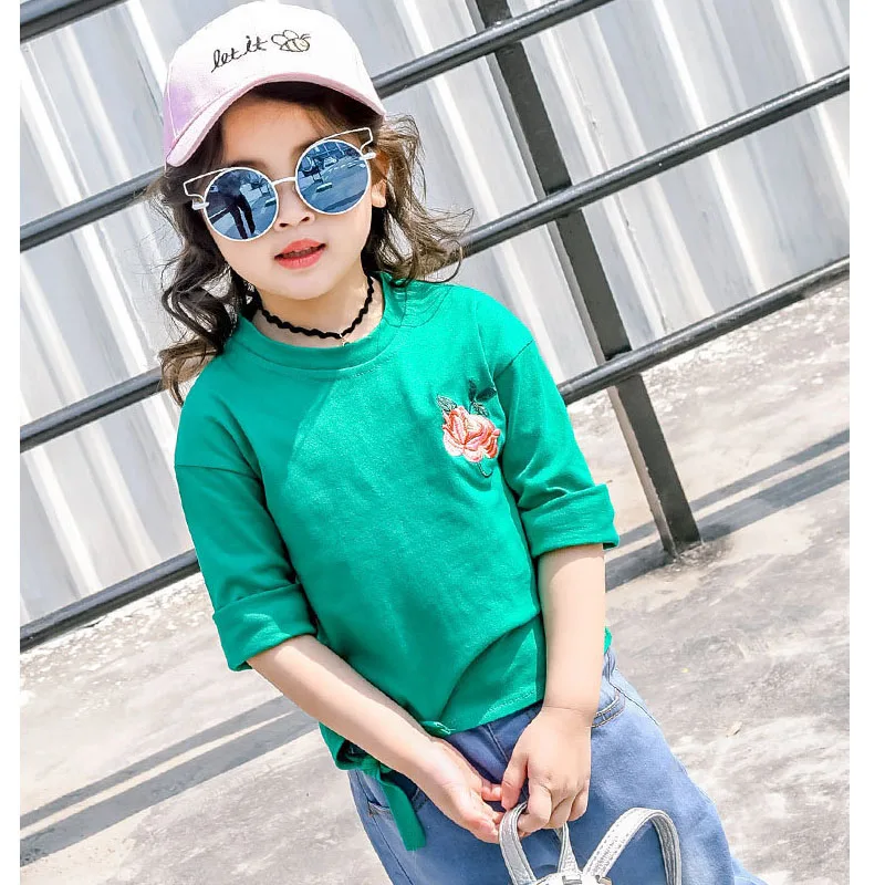 

Girl Clothes Cartoon Printing New Long-sleeved T-shirts Do Old Roupas Infantis Cotton 2-6 Y Child Quality Clothing 2019 Hot Sale