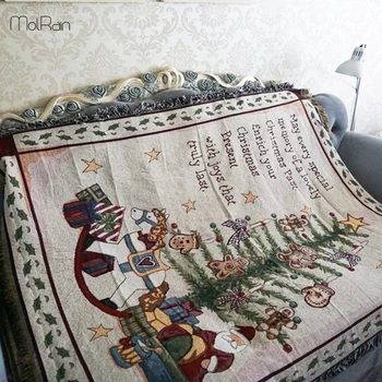 

136x160cm Line Blanket for Sofa Cover Christmas Tree Decorations Cobertor Thread Throw Blankets for Beds Tapestry Multifunction