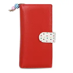 5 X ПУ кошелек для Женская Мода Цвет красный