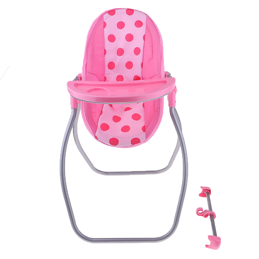  Lovely Baby Doll Swing Carrier Seat High Chair Kids Pretend Toy Role Playing for Nursery Room Furni