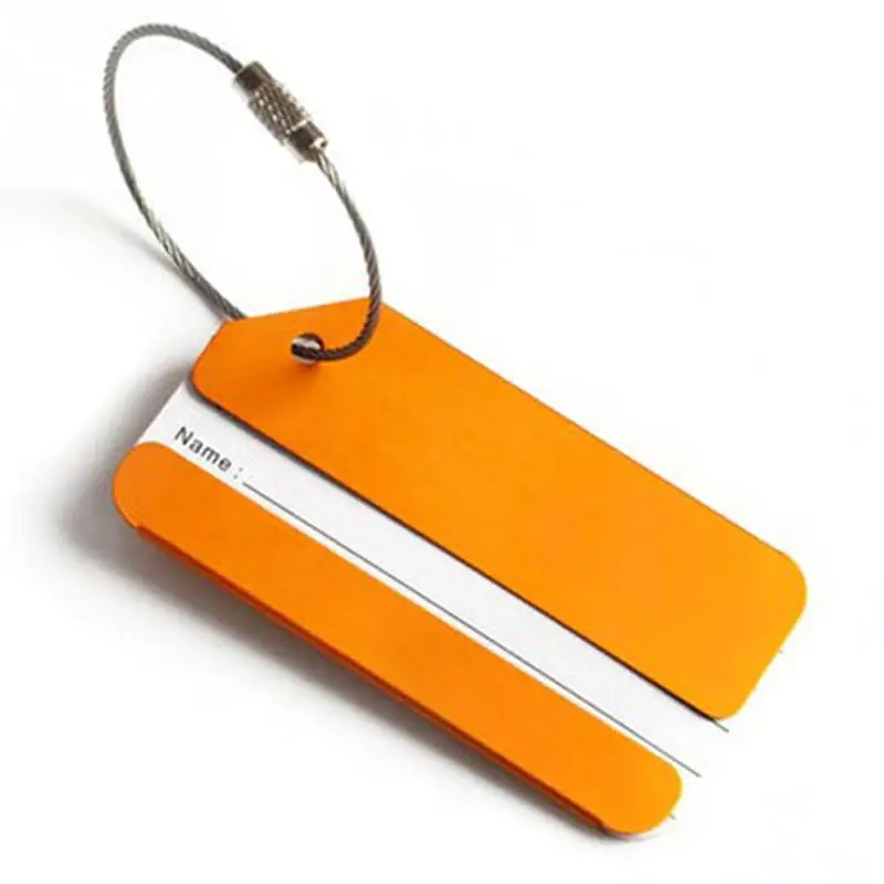 

Travel Accessories Fashion Design Aluminum Alloy Travel Luggage Label Board Card Straps Suitcase Name ID Address Tags Viaje Reis