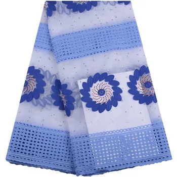 

2019 Cheap Price Africa Blue Lace Fabric With Beads Embroidery Material French Milk Silk Lace Fabric For Wedding Dress 1540