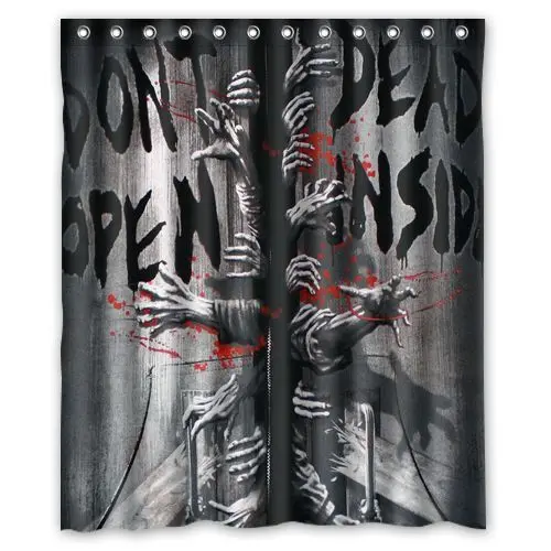 the walking dead shower curtain