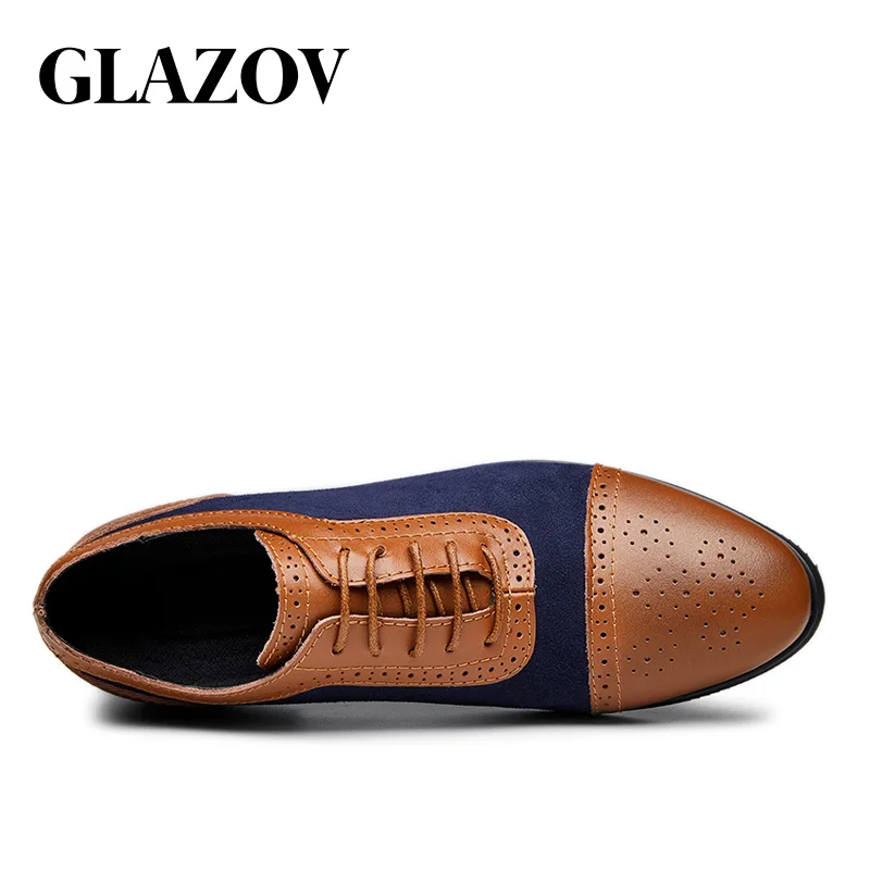 GLAZOV Men's Cap Toe Oxford Double Monk Strap Genuine Leather and Suede Shoes Modern Fashion Dress Shoes Men Casual Shoes 38~48 GLAZOV Men's Cap Toe Oxford Double Monk Strap Genuine Leather and Suede Shoes Modern Fashion Dress Shoes Men Casual Shoes 38~48