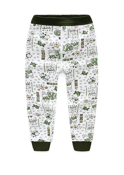 От 2 до 10 лет, детский Пижамный костюм пижама ночная рубашка для мальчиков Одежда для маленьких мальчиков детские пижамы Домашний спортивный костюм Длинные мужские кальсоны - Цвет: Green Pants