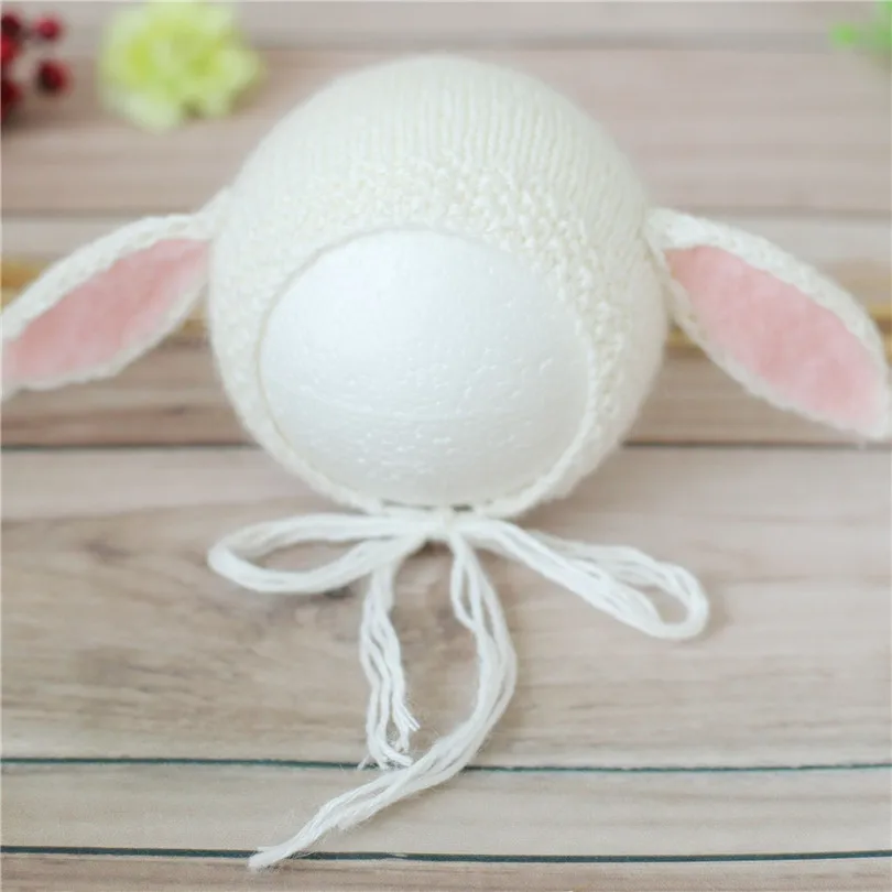 

Newborn Knit Sleep Hat Fluffy Baby Animal Sheep Bonnet Baby Gift Newborn Photography Props