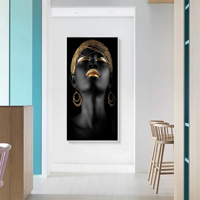 

Africa Art Black Woman Canvas Painting Modern Portrait Poster Wall Art Posters And Prints Wall Pictures For Living Room Decor