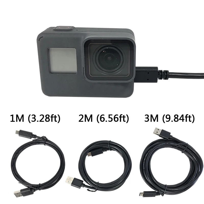 Для экшн-Камеры Gopro Hero 8/7/6/5 Быстрая Беспроводная зарядка USB Hero5 сессии кабель USB type-c для синхронизации данных USB кабель для передачи данных, экшн-камеры Go Pro пульт дистанционного управления для спортивной Камера аксессуары