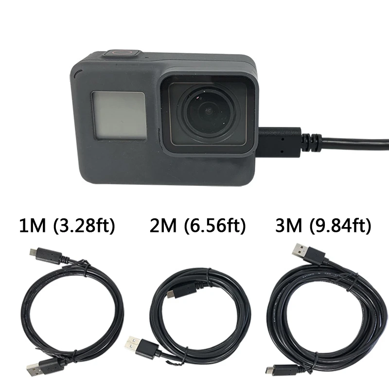 Gopro Hero 9/8/7/6/5 Charging Usb Hero5 Session Cable Type-c Sync Data Usb Cable Go Pro Action Sport Camera Accessories - Sports Action Video Cameras Accessories -