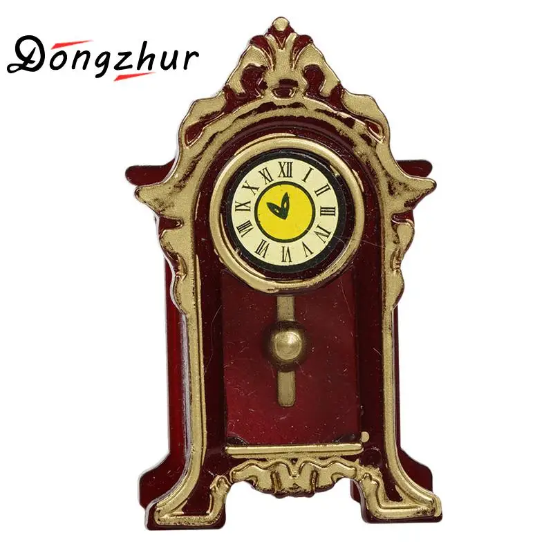 

Dongzhur Vintage Mini Clock Dollhouse Miniatures 1:12 Accessories Suitable For Fireplace Top Of The Cabinet Doll House Furniture