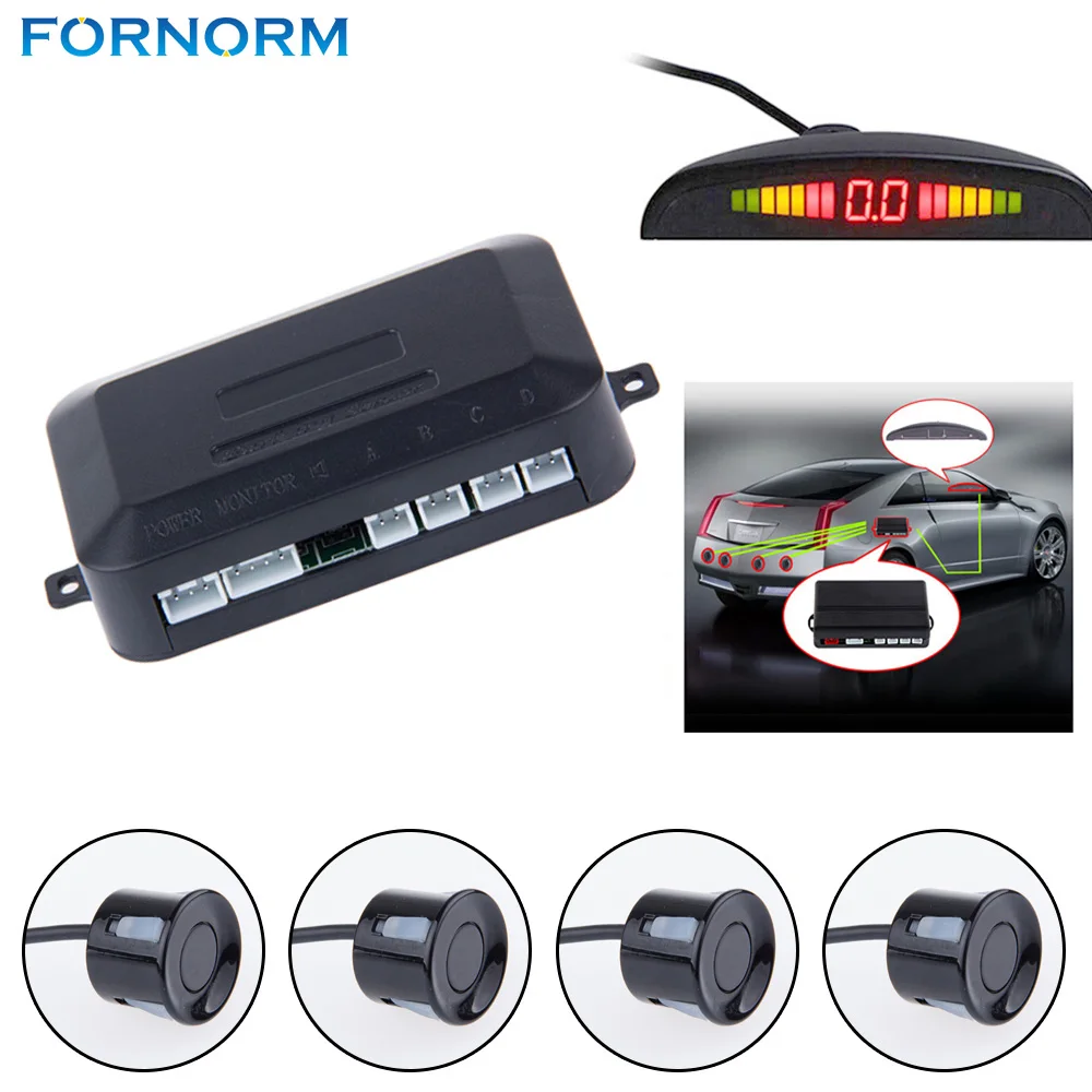 Universal Car LED Parking Sensor With 4 Sensors 12V Cars Sensor De