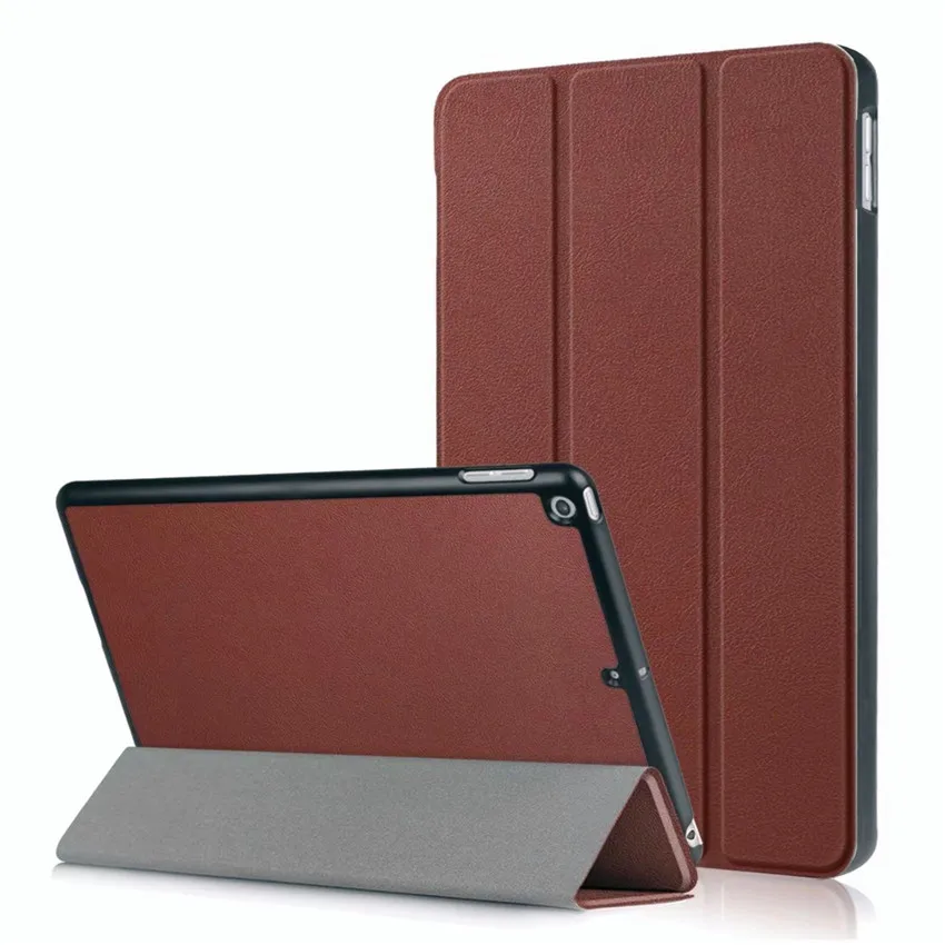 Коричневый Умный чехол для нового Apple iPad 1893 1954 защитный чехол из искусственной кожи чехол-подставка чехол для iPad 9,7 планшета fundas чехол s - Цвет: Коричневый