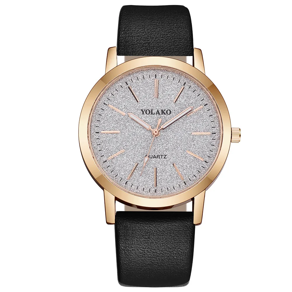 Relogiio feminino reloj mujer YOLAKO Женские повседневные кварцевые часы с кожаным ремешком звездное небо аналоговые наручные часы женские часы