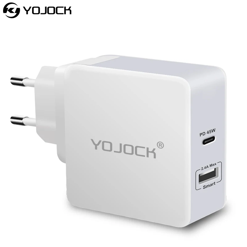 Yojock USB PD зарядное устройство USB-C type C зарядное устройство 57 Вт питания быстрое зарядное устройство 3,0 Для Xiaomi Mi5 для huawei P10 быстрое зарядное устройство