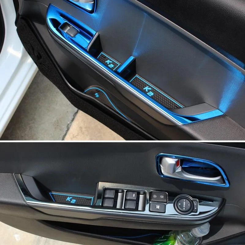 Tonlinker чехол стикер для KIA K2 RIO 2011 16 Стайлинг автомобиля 4 шт. нержавеющая сталь