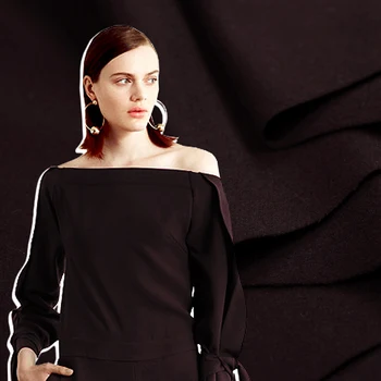 

150CM Wide 490G/M Coffee Color Thin Wool Fabric for Spring and Autumn Suit Dress Outwear Overcoat Jacket DE626