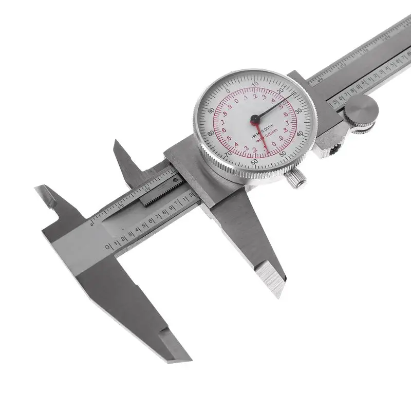 

Dial Caliper 6" / 150mm DUAL Reading Scale METRIC INCH MM Hardened Stainless Steel