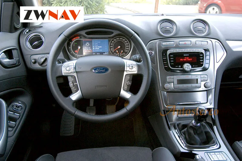 ZWNVA Тесла стиль экран Android 7,1 ОЗУ 2 Гб ПЗУ 64 ГБ Автомобильный плеер gps навигация Радио экран для Ford Mondeo MK4 2007-2012