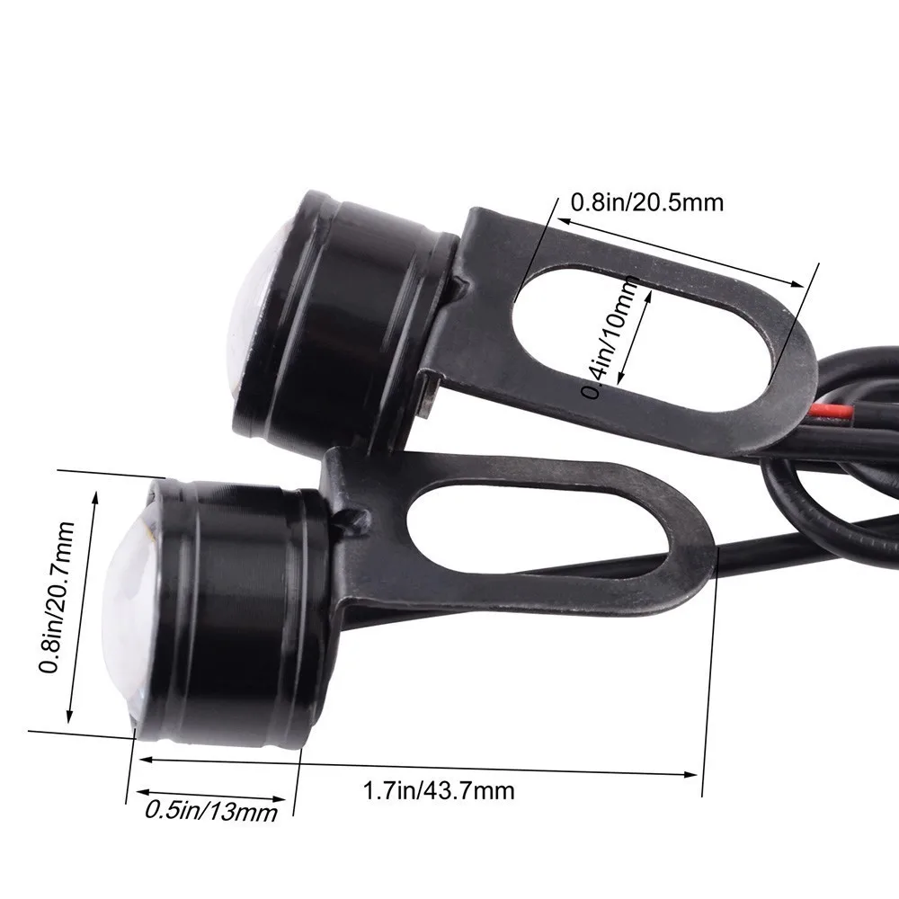  2pcs DC 12V 5W Eagle Eye LED 20mm Hawkeye Reverse Backup Light DRL Daytime Running Light Signal Bul - 33032650668