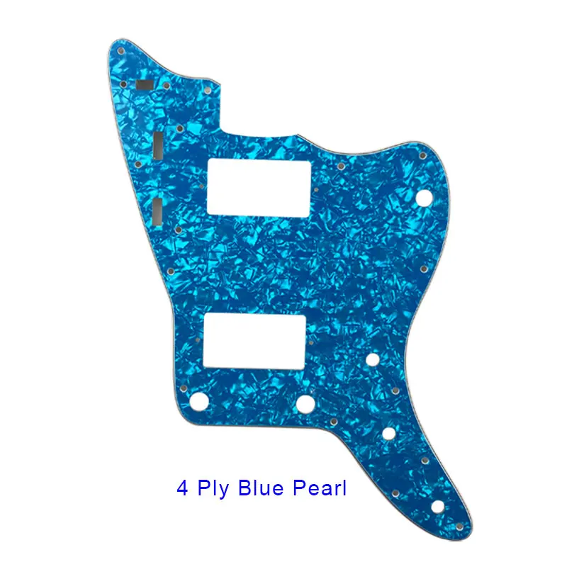 Pleroo Custom Guitar Parts- For USA\Mexico Fd Jazzmaster style Guitar pickguard With PAF Humbucker Scratch Plate Replacement - Цвет: 4Ply Black Pearl