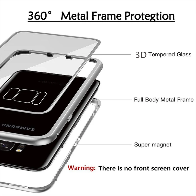 Suntaiho for Samsung S9 plus Magnetic Adsorption Flip Case for Galaxy S8 Note9 8 S7 S7 Edge Tempered Glass Back Cover Metal case Suntaiho for Samsung S9 plus Magnetic Adsorption Flip Case for Galaxy S8 Note9 8 S7 S7 Edge Tempered Glass Back Cover Metal case