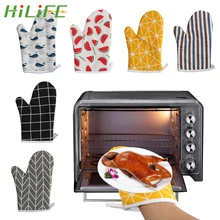 HILIFE термостойкая перчатка для духовки изолированные Нескользящие кухонные прихватки для готовки инструмент для выпечки рукавица и прихват для микроволновой печи утолщаются 1 шт
