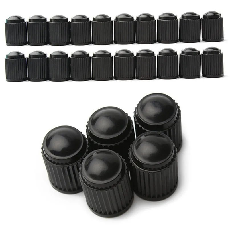 200pcs Spare Black Plastic Motorcyle Bicycle Car Tyre Tire Valve Dust Cap Cover wheel caps bicycle accessories #2M22 (2)