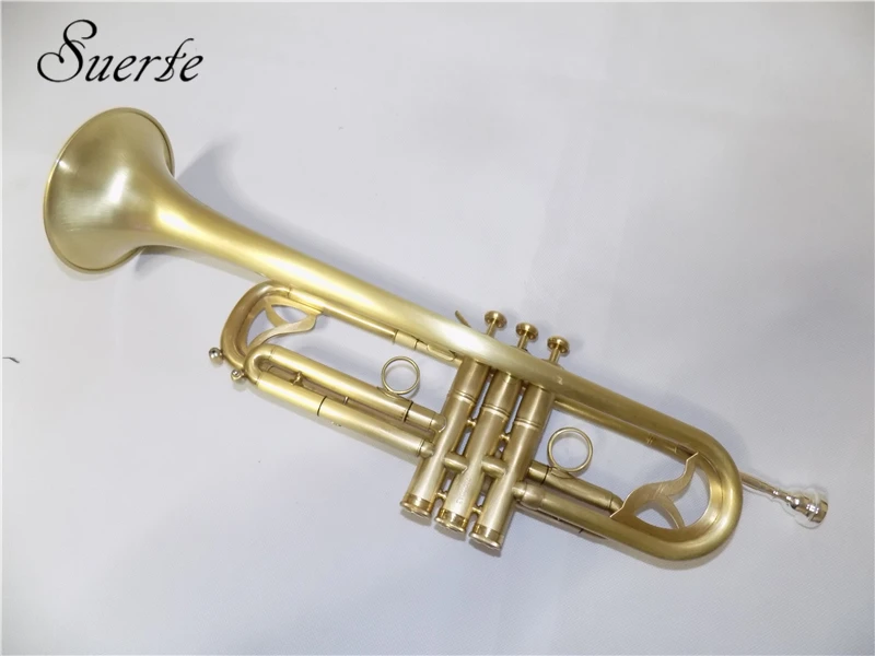 Bb Trumpet Monel Piston Brush Finish trompete profissional with Case