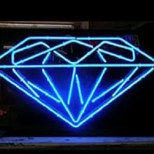 Алмазный стеклянный неоновый светильник, пивной бар