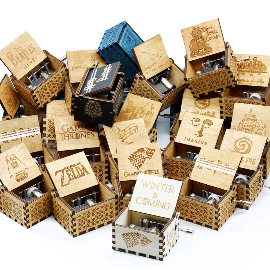 

In Stock Wholesale Hand Cranked Castle In The Sky Music Box Game Of Thrones Zelda Music Theme Christmas Gift