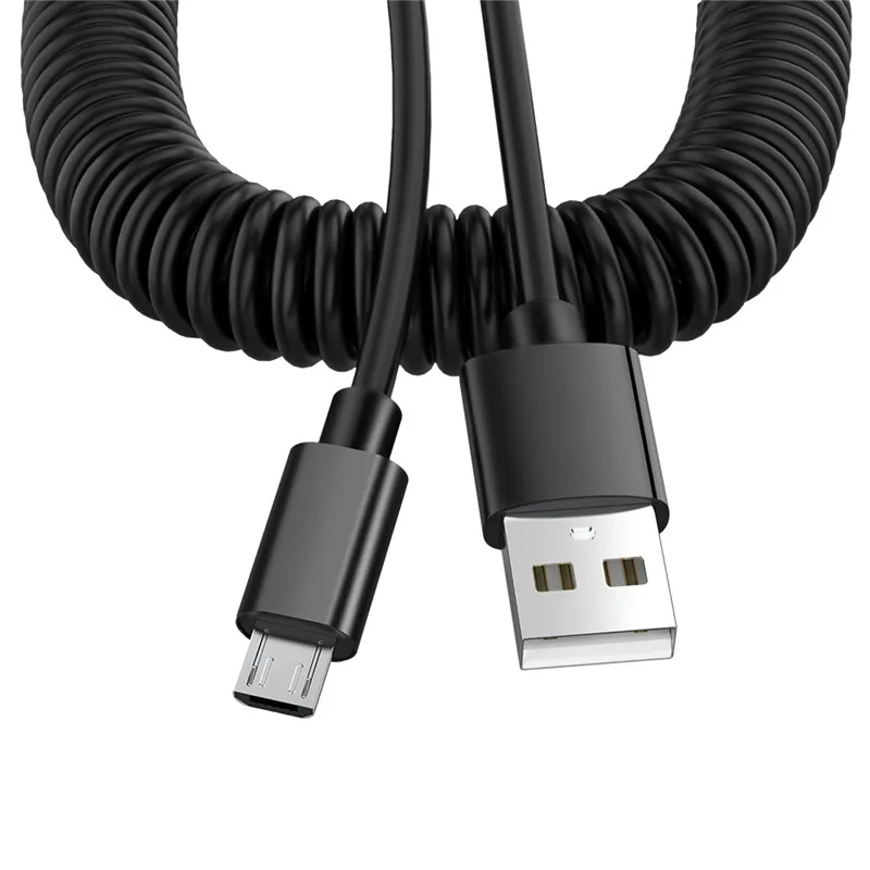 2.4A пружинный usb кабель, быстрый Micro USB type C кабель для зарядки и передачи данных, зарядное устройство для телефона, шнур usb C, быстрая зарядка для samsung S8, Xiaomi