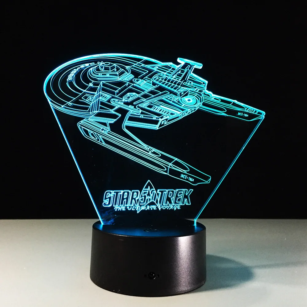 Creative Star Trek Akira Class Ncc 1864 Led Illusion Night Light