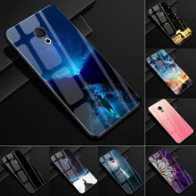 Чехол из закаленного стекла для Meizu 15 Lite M15, Твердый чехол для Meizu 15 Lite M15, стеклянный задний чехол для Meizu M15 15 Lite, чехол