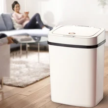 Интеллектуальная Автоматическая Индукционная мусорная корзина Бесконтактный для кухни гостиной ванной офиса 0,3 s 12L Индукционная технология мусорное ведро