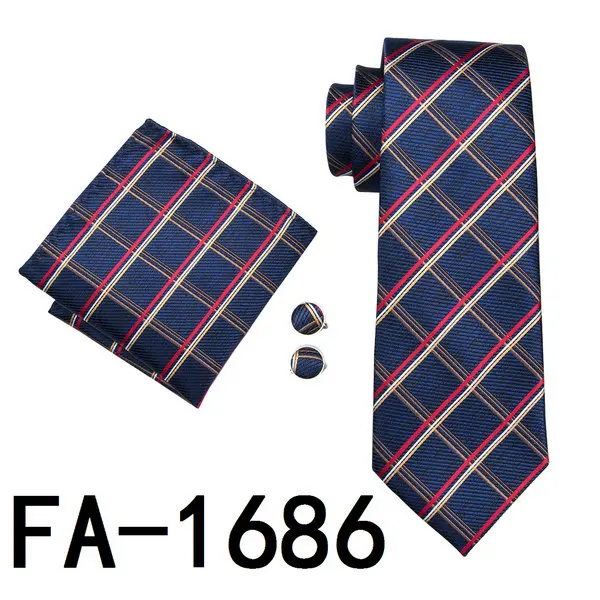 FA-905 мужские галстуки 20 видов стилей Галстук Hanky комплект запонок мужские деловые бабочки на подарок для мужчин - Цвет: FA-1686