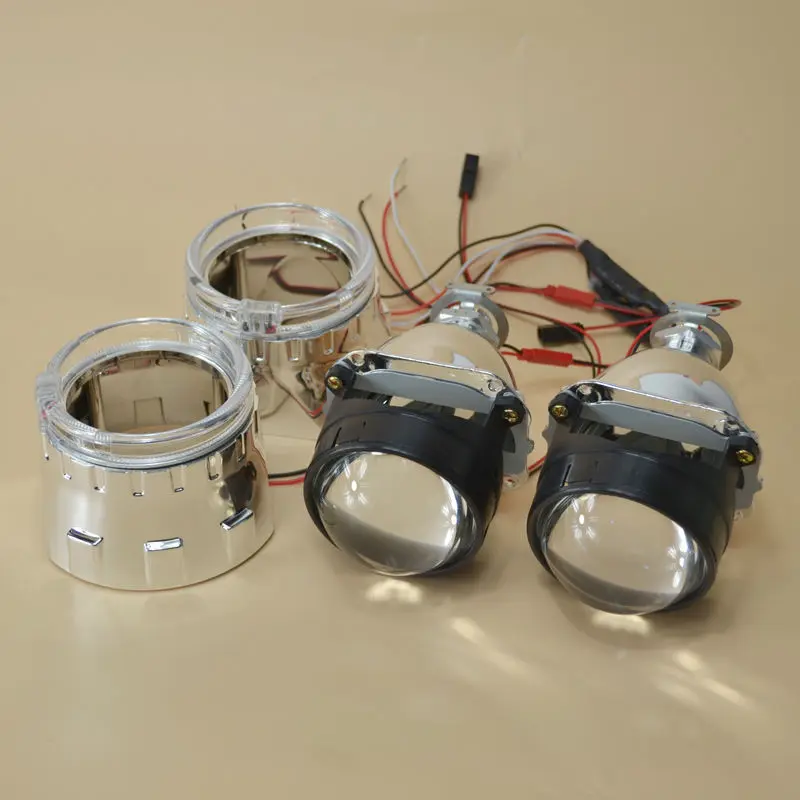 Биксеноновые фары DMEX 2 5 дюйма H1 HID линзы проектора светодиодный ными ангельскими