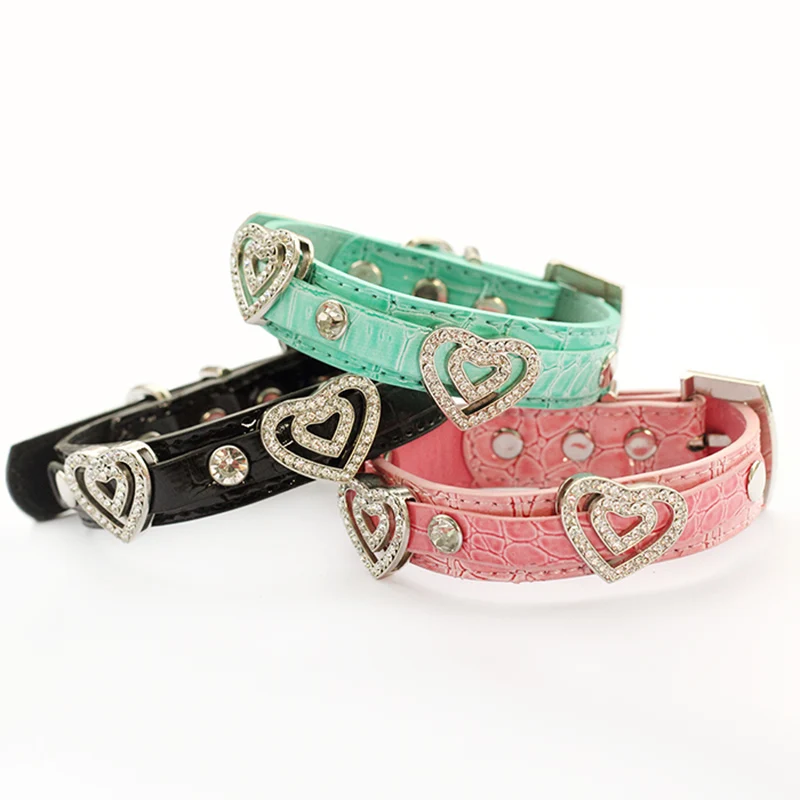 

Armi store Love Rhinestone Pet Dog Collar 41019 Dog Princess Traction Collars