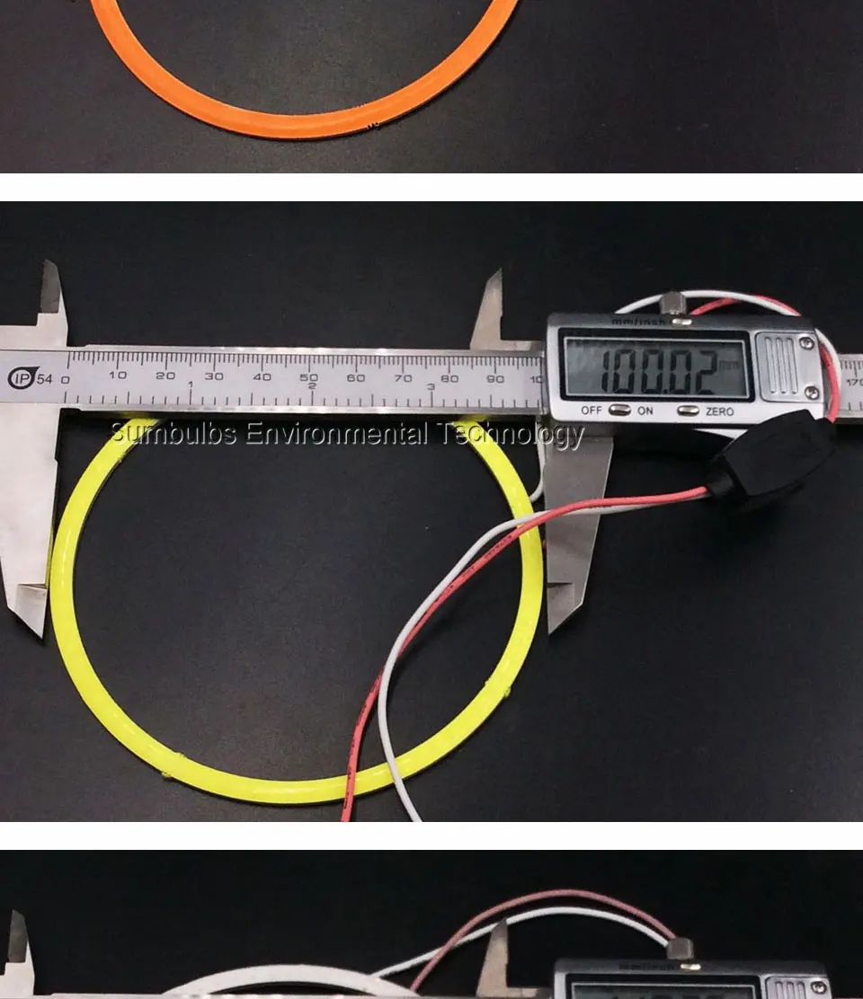 60mm 120mm Angel Eyes COB Lamp DRL LED Daytime Running Light with Driver 5W DC 12-14V for Motorcycle Car Headlight (8)