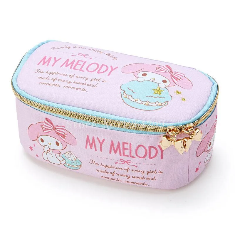 Новые модные детские холщовые косметички для девочек My Melody Little Twin Stars, чехлы для детей - Цвет: Бежевый